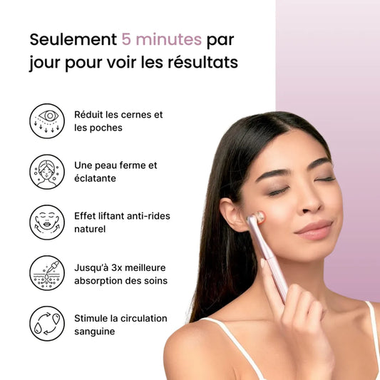 Faceglow© Appareil soin de la peau anti-âge et cernes lumière rouge